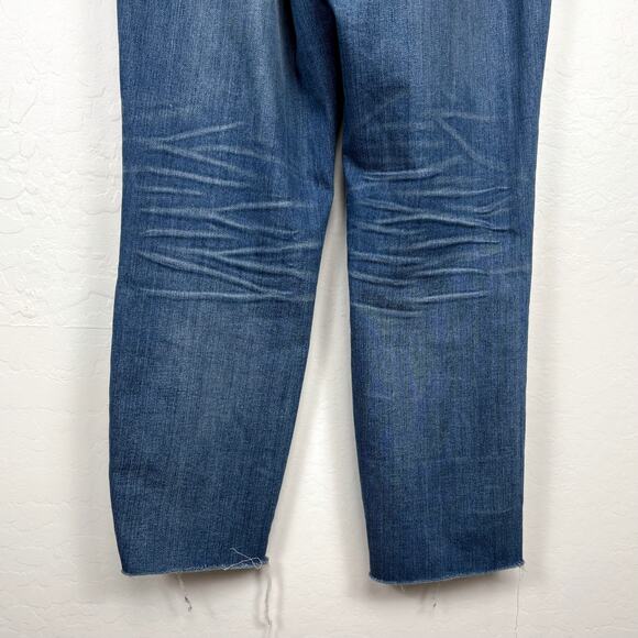 Madewell Raw Hem Overalls Size XL Denim Boho Artsy Homestead Country Farmer - Picture 9 of 16